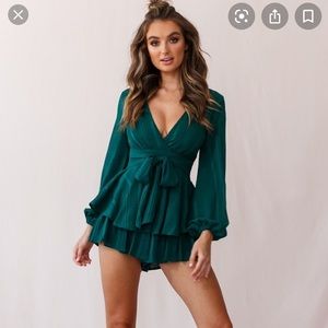 Forest Green Romper by Selfie Leslie